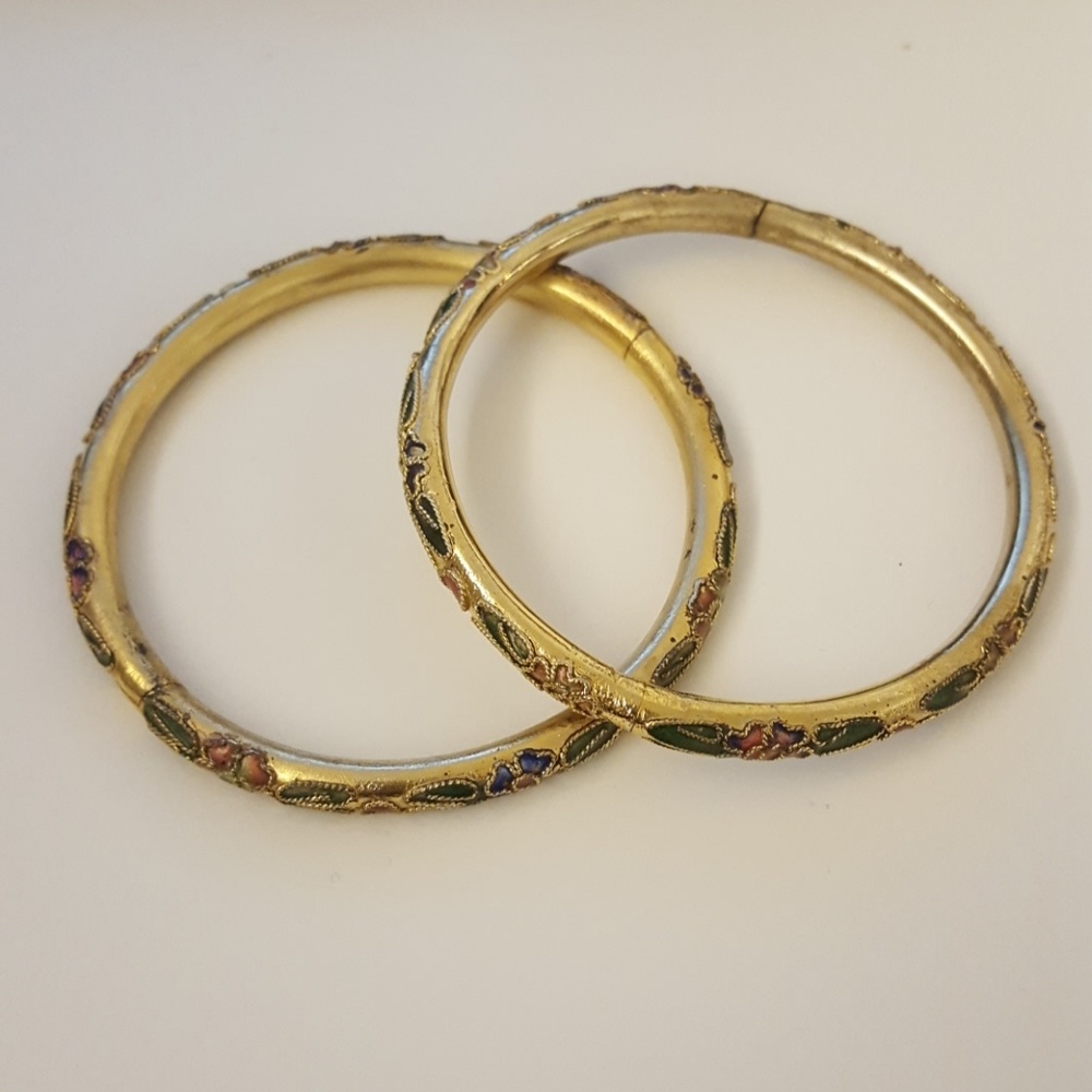 2 Brass ethnic bangles